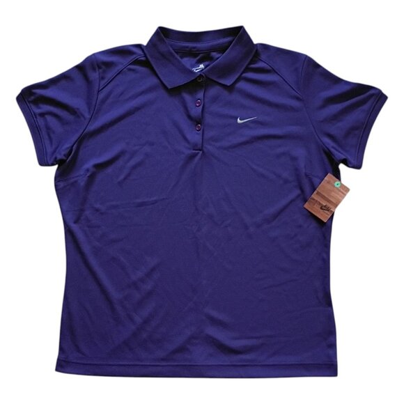 Nike Tops - Nike Team Dry-FIT Polo Shirt Women’s XL Purple Short Sleeve Golf Activewear